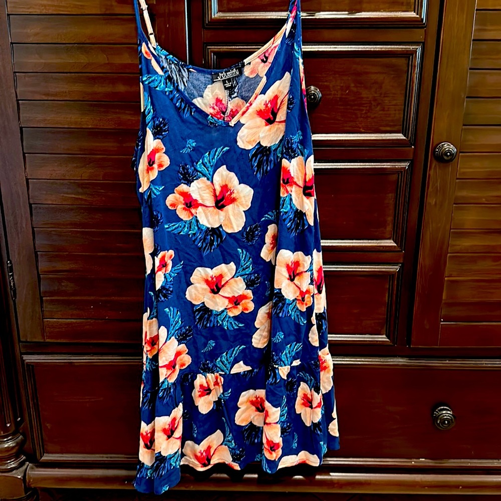 Comfy Floral Blue Dress